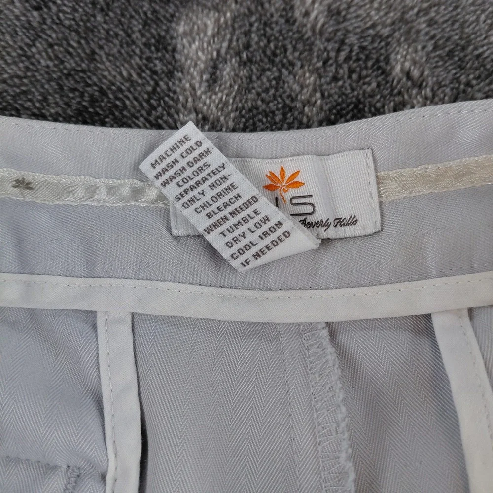 Lily's of Beverly Hills Gray Herringbone Bermuda Shorts Womens 6 Zip Pockets‎